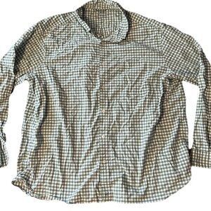 Vineyard Vines Green and White Checkered Shirt